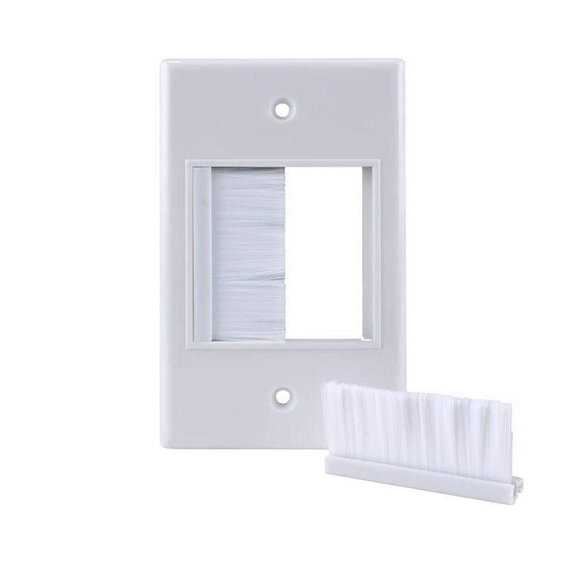 Skywalker Construct Pro Single-Gang WideMouth DÃ©cor Brush Plate (White Plate w/White Brush) - Image 3